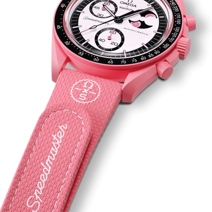 MOONSWATCH LIGHT PINK/WHITE RUBBER