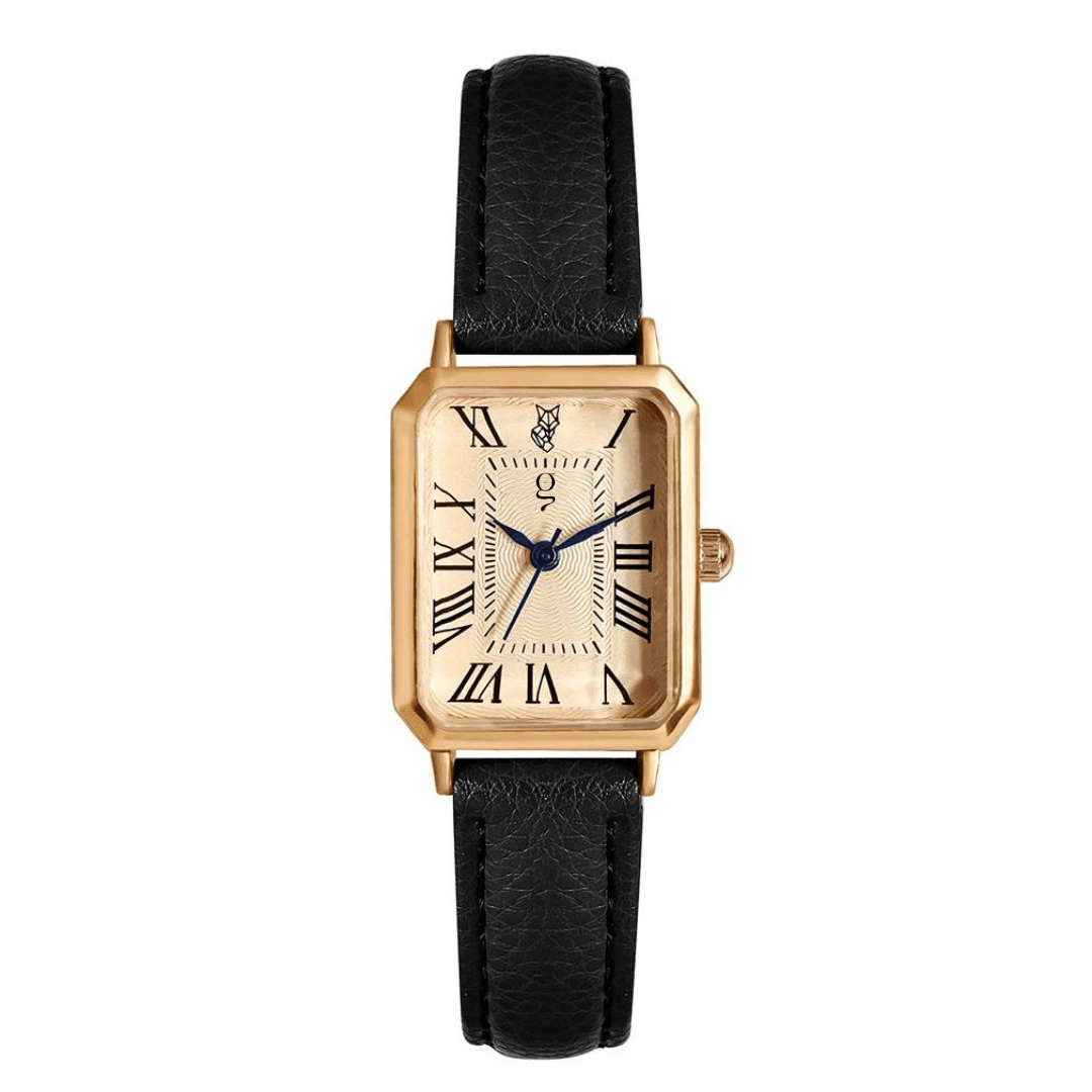 Damen-Armbanduhr Akiun – eckig – Schwarz