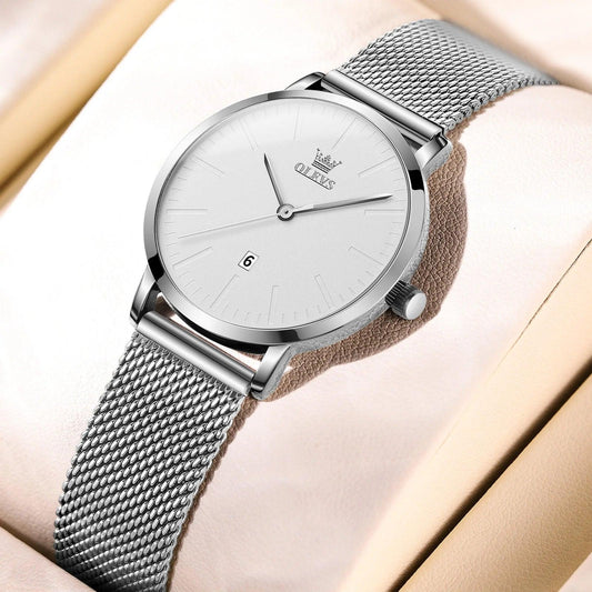 Damen-Armbanduhr Genebra aus Edelstahl
