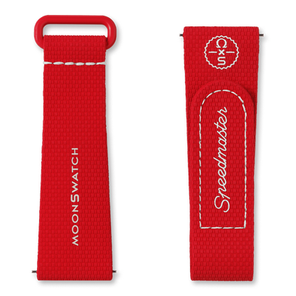 MOONSWATCH RED/WHITE RUBBER