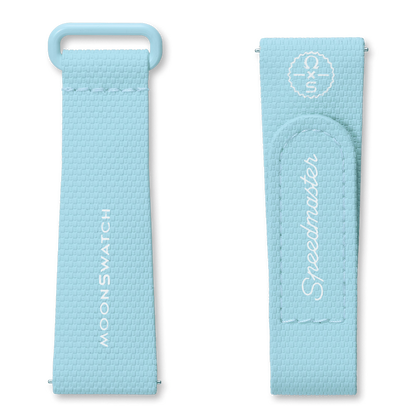 MOONSWATCH LIGHT BLUE/WHITE RUBBER