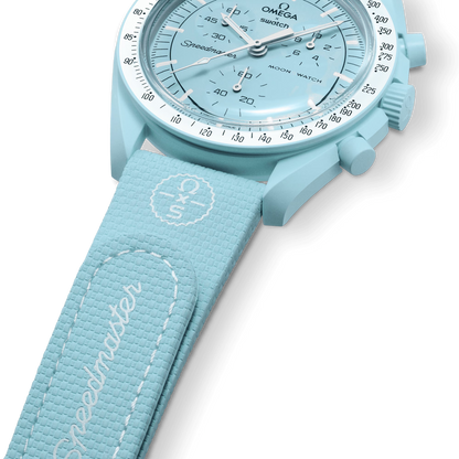 MOONSWATCH LIGHT BLUE/WHITE RUBBER