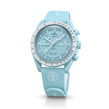 MOONSWATCH LIGHT BLUE/WHITE RUBBER