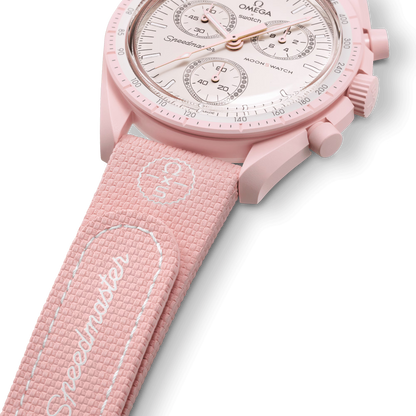 MOONSWATCH LIGHT PINK/WHITE RUBBER
