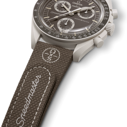 MOONSWATCH DARK BROWN/SAND RUBBER
