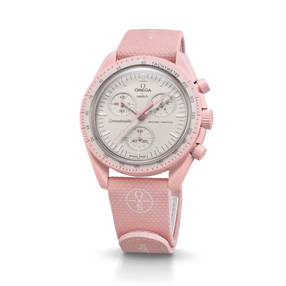 MOONSWATCH LIGHT PINK/WHITE RUBBER