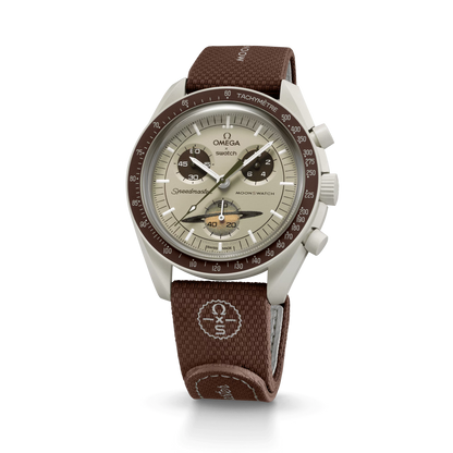 MOONSWATCH BROWN/BEIGE RUBBER