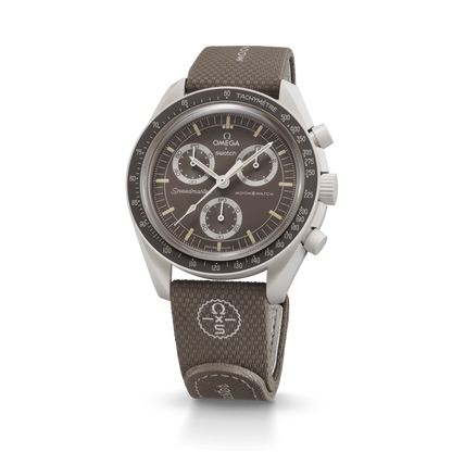 MOONSWATCH DARK BROWN/SAND RUBBER